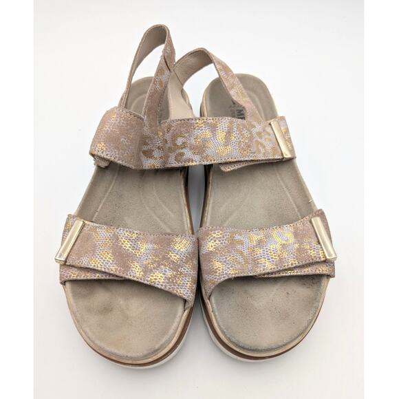 Mephisto Dominica Platform Sandal Women's Light Taupe Boa Size US7.5 EU38 - Picture 3 of 13